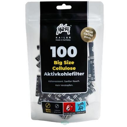 Kailar Filter 9mm BIG  100 stk schwarz