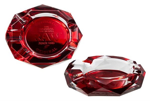 RAW Kristallglas Aschenbecher Ruby